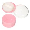 Estuche Vacío para Borlas de Polvo Rosa, Portátil y Ligero