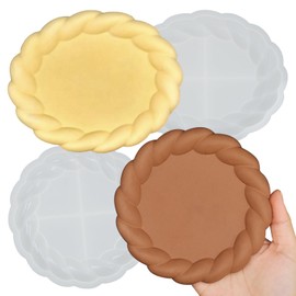 Wehous 2PCS Tray Silicone Molds, Spiral Bubble Tray Coaster Resin Concrete Mold Jewelry Plate Candle Holder Container Epoxy Casting Mold for Unique Resin Clay Art Crafts Supplies Home Decor Gift