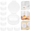 HEALLILY 10pcs Small Pill Case Clear Round Plastic Storage Containers