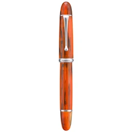 Asvine Pluma estilográfica V800 – Sistema de llenado al vacío con gran capacidad de tinta, punta lisa número 8 extra fina con caja de regalo y llave inglesa, ámbar