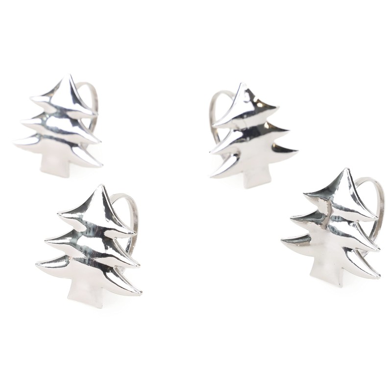 Christmas Concepts® Set of 4 Silver Napkin Rings – Luxury
