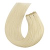 Moresoo Platinum Blonde Weft Hair Extensions Human Hair Blonde Sew