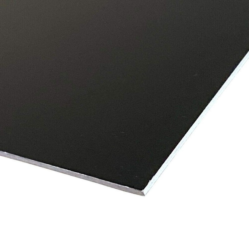 Aluminium sheet strips, black, aluminium Ral 9005 deep black, 1.0
