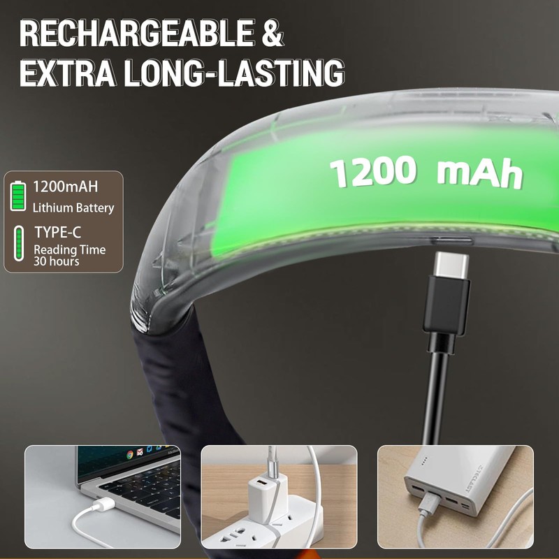 Gladwork Neck Light,Book Lights for Reading at Night,3 Modes 4