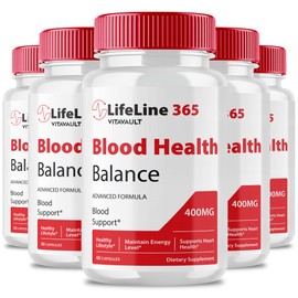 Lifeline 365 Pills Advanced Blood Support Formula Supplement, Lifeline365 Blood Capsules - Maximum Strength, Lifeline 365 All Natural Formula Pills, Lifeline 365 Blood Support Reviews (5 Pack)