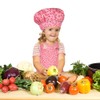 CRJHNS Kids Apron and Chef Hat Set, Adjustable Cotton Child
