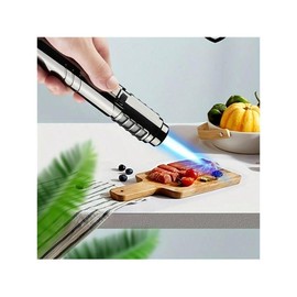 UMYQAQ 1800° High Temperature Spray Gun Butane GasLighter Metal Outdoor Windproof Blue PowerfulFlame Blowtorch Jet Lighter Welding Tool GiftBox Packaging (Without Butane Gas)