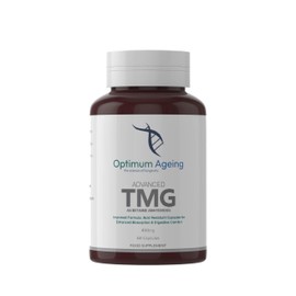 Advanced TMG Supplement Capsules - 1200mg Third Party Tested 60 Delayed Release Capsules by Optimum Ageing - Vegan Friendly Pro Trimethylglycine Supplement - High Strength
