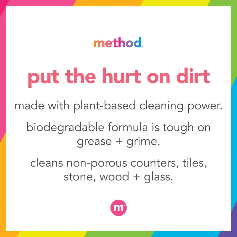 Method All-Purpose Cleaner Spray, Clementine, Perfect for Most Counters, Tiles,