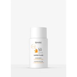 Babe Super Fluid Sunscreen SPF 50 – High Facial Sun Protection with Lightweight Texture | Broad Spectrum UVA/UVB | For Sensitive Skin | Non-Greasy & Fast Absorbing – 1.69 fl oz
