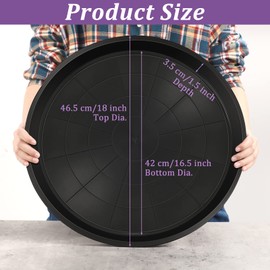 Eccliy 6 Pack Plastic Plant Saucer Heavy Duty Planter Saucers Large Plant Pot Saucers Plastic Water Trays for Indoors and Outdoors Flower Plant Plant Drip (Gray,18 Inch)