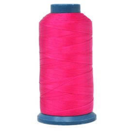 Mandala Crafts Tex 70 Bonded Nylon Thread for Sewing - 1500 YDs T70 Heavy Duty Nylon Thread Size 69 210 D Upholstery Thread for Leather Jeans Weaving (Hot Pink)