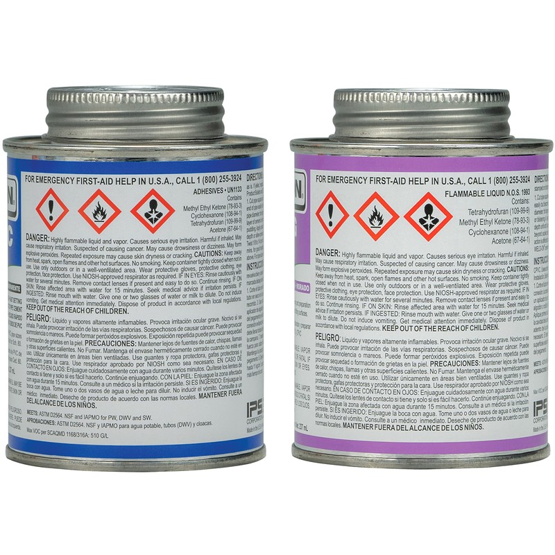Weld-On 15900 Twin Pack 780 PVC Regular-Bodied Plumbing Solvent Cement