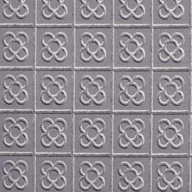 Kt KILOtela - Printed Linen Fabric Decoration Tapestry Cushion Curtains Bags Tablecloths Crafts 100cm Length x 280cm Width Panot Barcelona Tile Grey 1 Metre