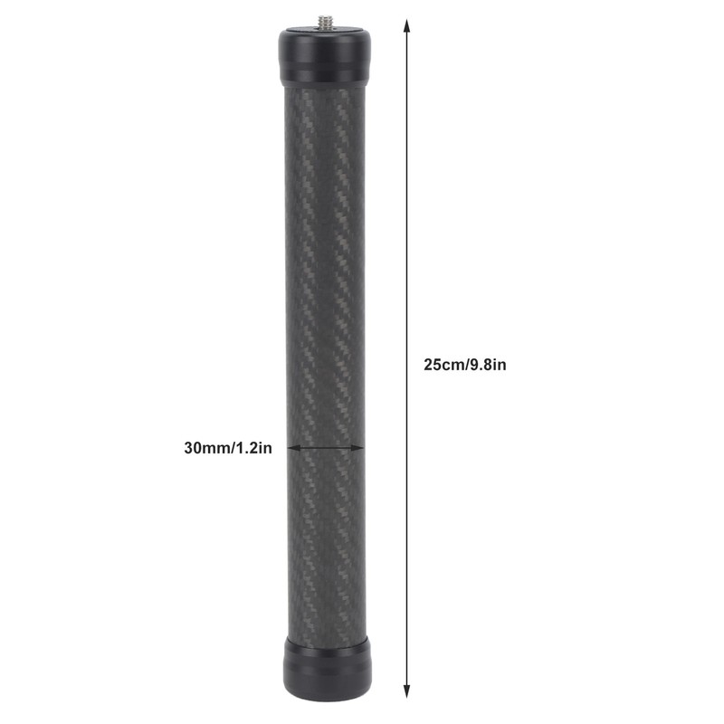 Camera Extension Rod Carbon Fiber 9.8in 30mm 1/4 in and