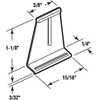 Prime-Line L 5566 Spline Channel Pull Tabs, Black (6 Pack)