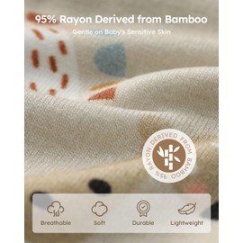Yoofoss Rayon Made from Bamboo Baby Sleep Sack 0-6 Months TOG 0.5 Baby Wearable Blanket, Super Soft Infant Toddler Sleeping Sack 2-Way Zipper, Grey&Animals