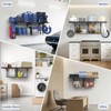 1x4ft Heavy Duty Garage Wall Shelving with 2 Wire Baskets,