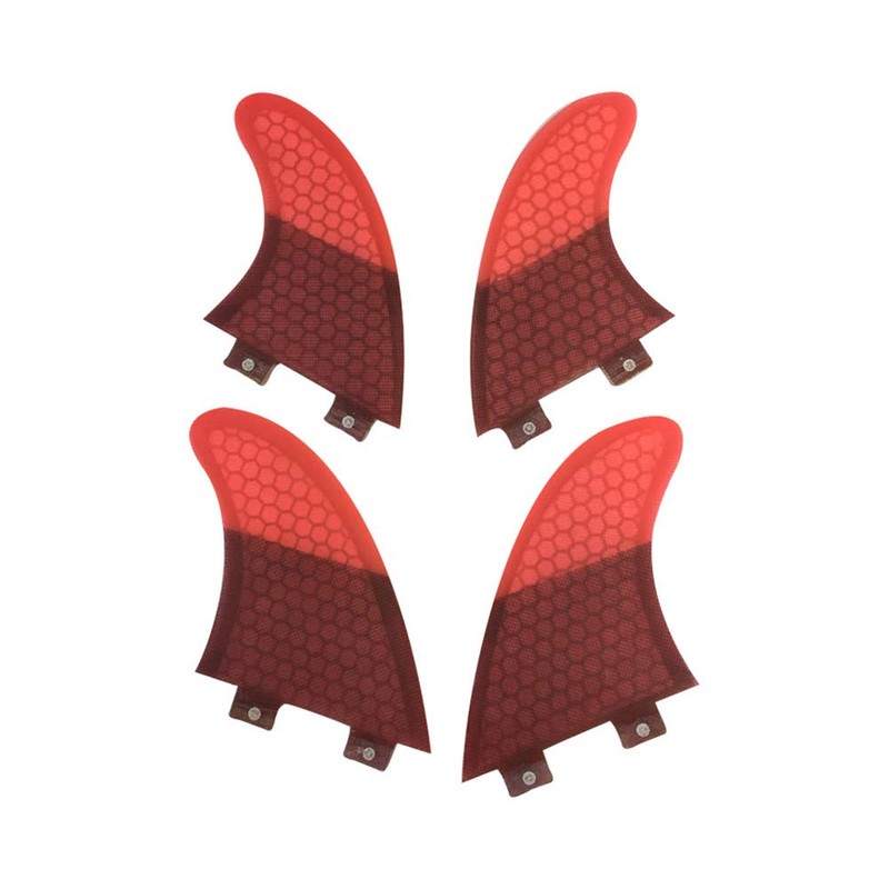 UPSURF Surfboard Fins Double Tabs K2.1 Size, Set of 4,