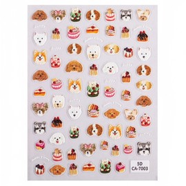 Nail Stickers for Women with Cute Patterns (Teddy Westie Shiba Inu)