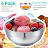 Funnymoom 8 Pack 24 oz Stainless Steel Bowls Double Walled