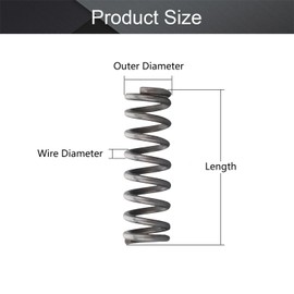 Cilky 20pcs Small Compressed Spring 304 Stainless Steel Pen Spring, Release Spring 10-30mm (0.39"-1.18") Length, Outer Diameter 4-6mm (0.16"-0.24") Small Springs Compression (Color : 20pcs, Size