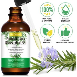 2 Pack Organic Rosemary Oil for Hair Growth,100% Pure Rosemary Essential Oil for Eyebrow and Eyelash Nourishes The Scalp