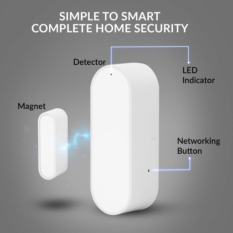 WBM WiFi Door Sensor, Alarm Contact Sensor, Easy Installation Home