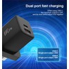 USB C Plug Fast Charge, Wall Charger Adapter 20W 2-Port