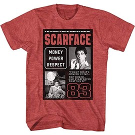 DressCode Scarface - Mens Another Name T-Shirt, Size: XXX-Large, Color: Red Heather