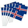25PCS Iceland Handheld Small Flag, Icelanders Hand held Mini Decor