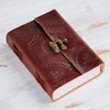 Indra Medium Embossed Leather Journal with Clasp 110 x 160
