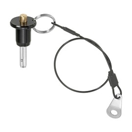 PATIKIL Quick Release Pin 1/4" x 0.39", Ball Locking Pin 304 Stainless Steel Quick Release Fastening Safety Locating Pins with Push Button 25 cm Lanyard Cable (6 x 10mm)