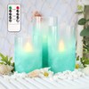 Crystal Club Flickering Flameless Candles with Timer, Real Wax Glass