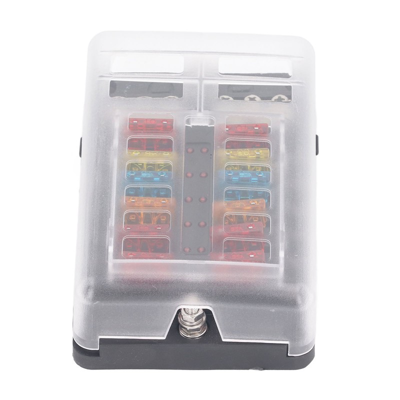12 Way Fuse Box with LED Indicator DC12‑32V Waterproof Circuit