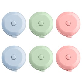 6 Pcs Tape Measure, 1.5M Retractable Fabric Mini Tapes Measure，Soft Tape Measure for Sewing Cloth, Home Office Accessories