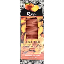 Touch Organic GINGER PEACH GREEN Tea Bags, 40 Bags, 2.5 oz