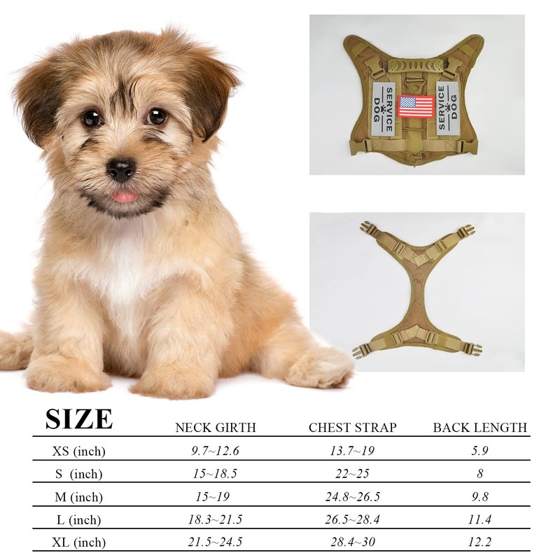 Arnés táctico para perro, K9, ajustable, resistente al agua, militar,