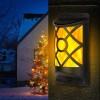96 LEDs Flame Flickering Solar Garden Lights Waterproof Wall Mount