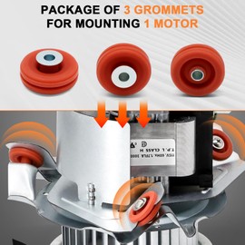 Hiorucet KA56GR560 Furnace Draft Inducer Mounting Grommet Replacement for Carrier, Bryant & Payne Furnaces, KA56GR560 Grommet for HVAC Furnace Inducer Motor (3 Pack)