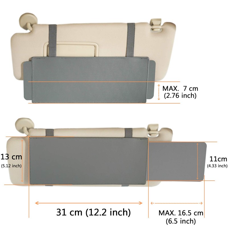 Car Visor Sunshade, WANPOOL Car Visor Anti-Glare Sunshade Extender for