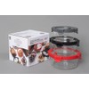 Genicook 6pc Round Glass container with lid and vent set,