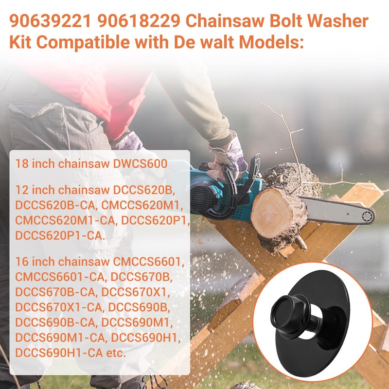 90639221 90618229 Chainsaw Bolt Washer Kit, Compatible with DeWalt Chainsaw