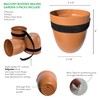 Balcony Buddies Railing Planter for Outdoor Plants (6-inch, 3-Pack) |