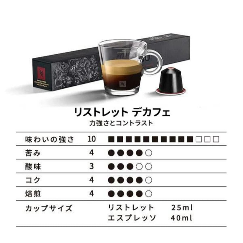Nespresso Official RO-E05K18 Nespresso Wristlet Decafe, Set of 5 (50
