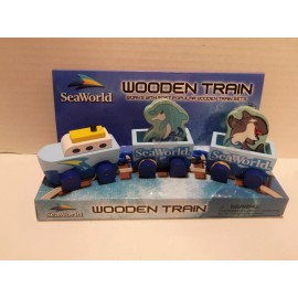 SEA WORLD WOODEN TRAIN (DOLPHIN & WHALE) SET-SEE DESCRIPTIONS- RARE