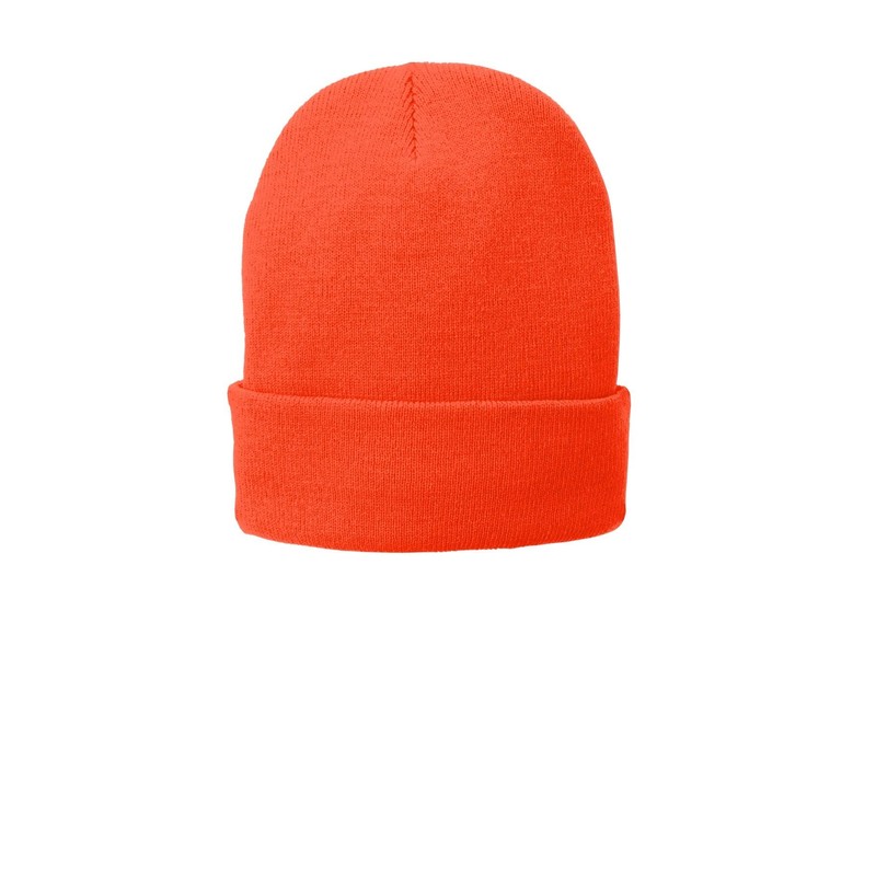 Port & Company Fleece-Lined Knit Cap OSFA White