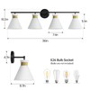 WOSHITU Bathroom Vanity Light Fixtures: 4-Light Mid Century Modern Vanity