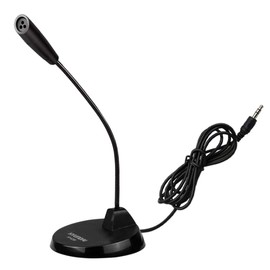 3.5 mm Microphone, PC Microphone, Stand Type, Flexible Arm (Cord Length: Approx. 3.5 ft (1.3 m), Recording, Home Recording, Game Commentary, Live Broadcasting, 0.14 inch (3.5 mm) Port, Tabletop Wired