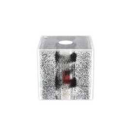 Acrylic Cube with Magnet, Iron Filings & Fluid